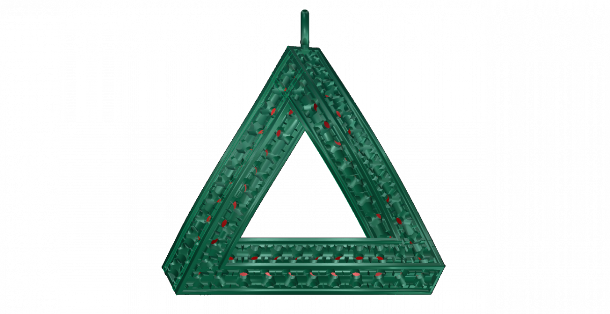 Penrose triangle Diamond Pendant